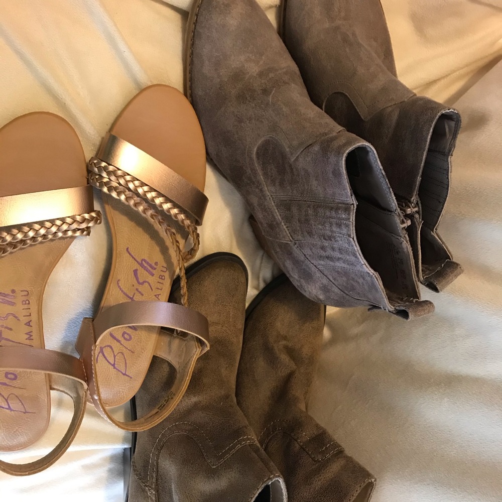 2 booties and pair of sandals for the price of 1!